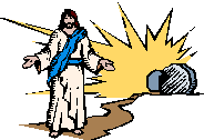 Jesus outside the grave