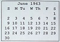 June 1963 calendar
