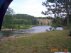 view downstream from tent
