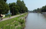 bike trail on left