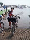 front tire in Mississippi River