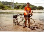 rear tire in Missouri River